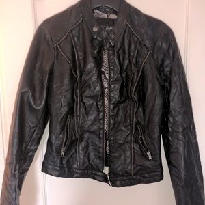 Day trip faux leather biker jacket